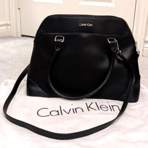 BNWOT Calvin Klein Leather Satchel Shoulder Bag